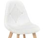 Chaise scandinave patchwork blanc - 7