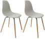 Chaise scandinave pieds métal et bois de hêtre Phenix (Lot de 2)