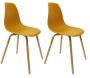 Chaise scandinave pieds métal et bois de hêtre Phenix (Lot de 2)