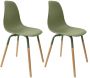 Chaise scandinave pieds métal et bois de hêtre Phenix (Lot de 2)