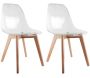 Chaise scandinave en plastique transparent (Lot de 2)