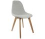 Chaise scandinave en tissu et pieds en bois