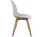 Chaise scandinave en tissu et pieds en bois - 59,90