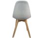 Chaise scandinave en tissu et pieds en bois - 5