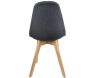 Chaise scandinave en tissu et pieds en bois noire - 5