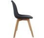 Chaise scandinave en tissu et pieds en bois noire - 52,90