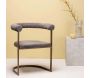 Chaise en tissu bouclette et acier marron Morning - VENTURE HOME