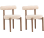 Chaise en tissu bouclette et métal Tillo (Lot de 2)