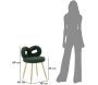 Chaise en tissu éponge Ilary 40 x 67 cm - MAU-0656
