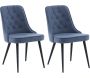Chaise en tissu matelassé Velvet Deluxe (Lot de 2)