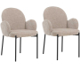 Chaise en tissu et métal Blom (Lot de 2)