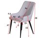 Chaise en tissu avec peids en acier Plaza - VEN-0377