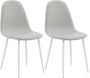 Chaise en tissu avec pieds en acier Polar (Lot de 2)