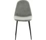 Chaise en tissu avec pieds en acier Polar (Lot de 2) - 169