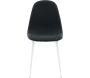 Chaise en tissu avec pieds en acier Polar (Lot de 2) - 169