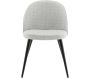 Chaise en tissu avec pieds en acier Velvet (Lot de 2) - 179
