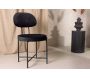 Chaise en tissu velours et acier noir Stella (Lot de 2) - VENTURE HOME