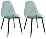 Chaise transparente pieds en métal (Lot de 2)