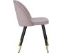 Chaise en velours avec pieds en acier cuivrés Velvet (Lot de 2) - 5