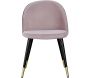Chaise en velours avec pieds en acier cuivrés Velvet (Lot de 2) - 199