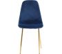 Chaise en velours et pieds cuivrés Polar (Lot de 2) - 6