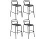 Chaises de bar en aluminium Eos (Lot de 4)