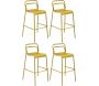 Chaises de bar jardin design aluminium Eos (Lot de 4)