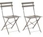 Chaises pliantes en acier Cuba (Lot de 2)