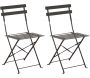 Chaises pliantes en acier Cuba (Lot de 2)