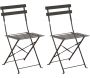 Chaises pliantes en acier Cuba (Lot de 2)