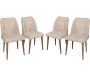 Chaises en velours et métal Nova (Lot de 4) - ASI-0491