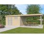 Chalet en bois profil aluminium contemporain avec extension 30.16 m² - 8