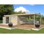 Chalet en bois profil aluminium contemporain avec extension 34 m² - GARDENAS