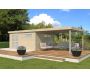 Chalet en bois profil aluminium contemporain avec extension 34 m² - 8