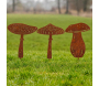 Champignon en métal rouillé sur pic - TRUE TO NATURE