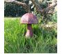 Champignon rond décoratif en acier rouillé 53 x 39 cm - LA GRANDE PRAIRIE
