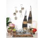 Chariot en osier brut et blanc sur roulettes - 54,90