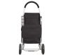 Chariot shopping en tissu structure en aluminium 2 roues larges - 5