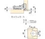 Charnière coudée pour montage en applique sur panneau mitoyen avec fermeture amortie et embase (Lot de 20) - EMU-0223