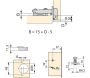 Charnière droite avec fermeture amortie et embase X91 (Lot de 20) - EMU-0200