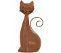 Chat décoratif en fer forgé rouillé - HEE-0108