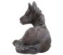 Cheval noir couché en résine 34x22x22 cm - Farmwood animals