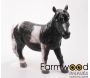 Cheval noir en résine 51 x 16 x 40 cm - Farmwood animals
