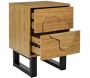 Chevet en MDF et métal Calypso - 62,90