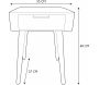 Chevet en bois 1 tiroir Zoran - CMP-3547