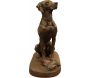 Chien brun antique en fonte - LES-0186