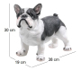 Chien bouledogue debout en résine - IMH-0116