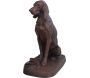 Chien brun antique en fonte
