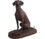 Chien brun antique en fonte