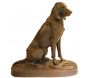 Chien brun antique en fonte - LES-0185